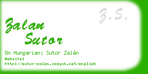 zalan sutor business card